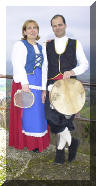 Couple of dancers of the Folk Group "LA BASULATA" wearing the typical costume - Ph.  2002 ANTONIO ZAPPOLI
